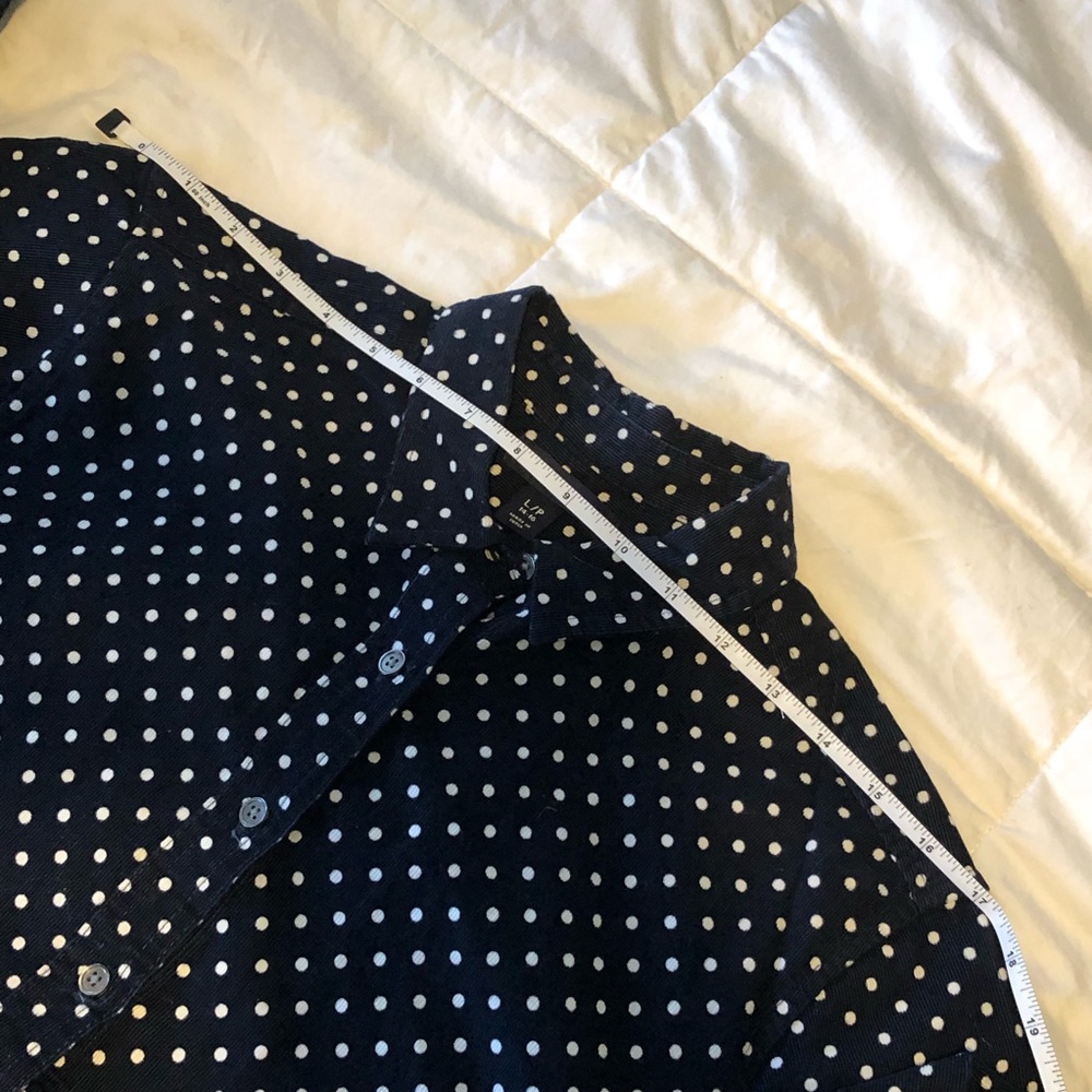 💖Lands End Polka Dot corduroy Top - Picture 6 of 8